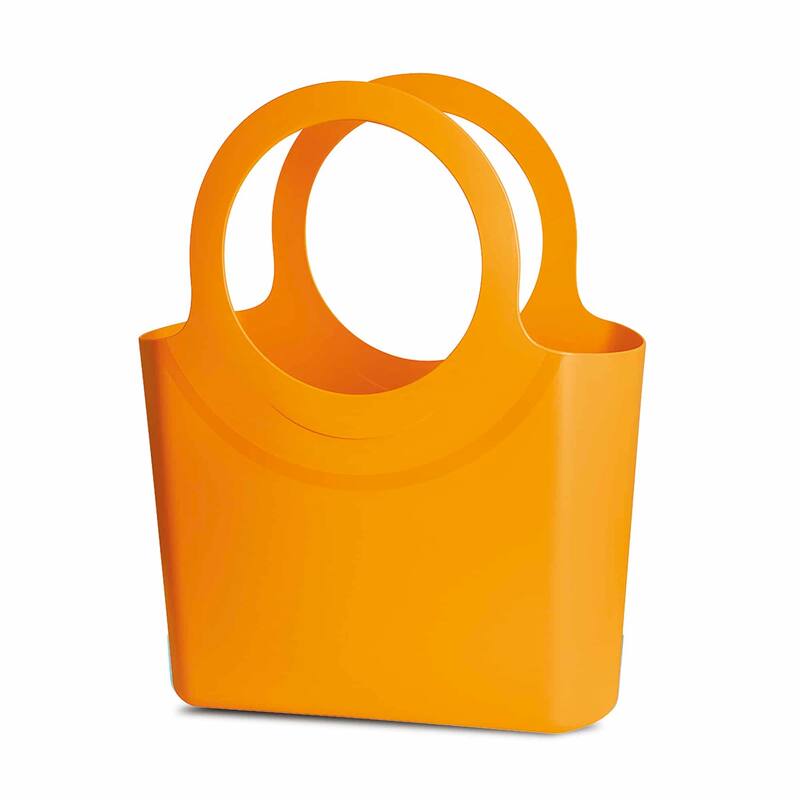 Gabrielle Multipurpose Bag Organizer, Washable Carry Bag for Beach, Groceries, Laundry - Made in Italy - Strawberry - Big - Mandarin