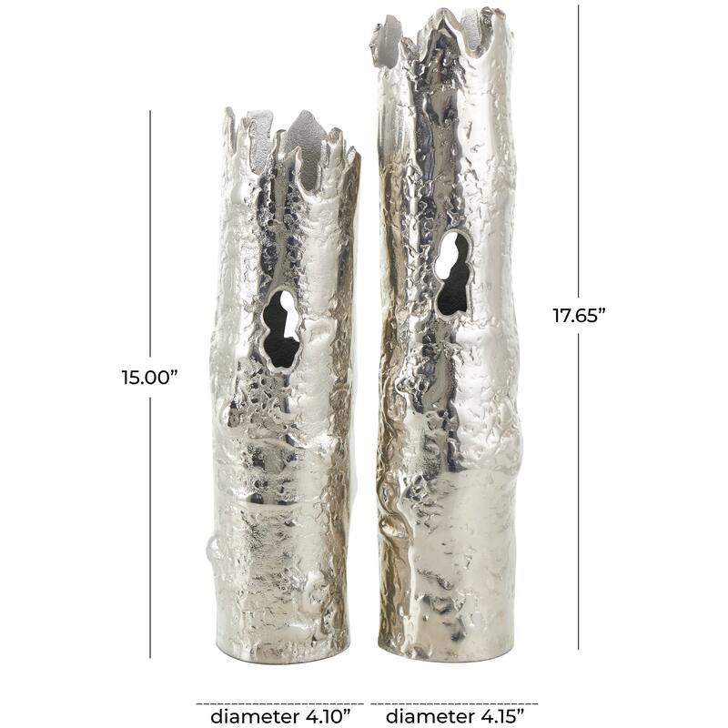 CosmoLiving by Cosmopolitan Gold or Silver Aluminum Metal Crown Vase (Set of 2)