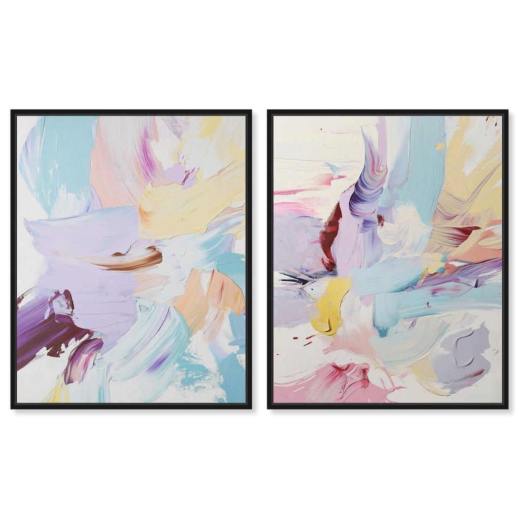 Hues of Infinity set Canvas Set of 2 by Art Remedy