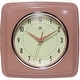 preview thumbnail 8 of 146, Infinity Instruments Retro 9.25-inch Square Wall Clock - 9.25 x 1.875 x 9.5 Terracotta