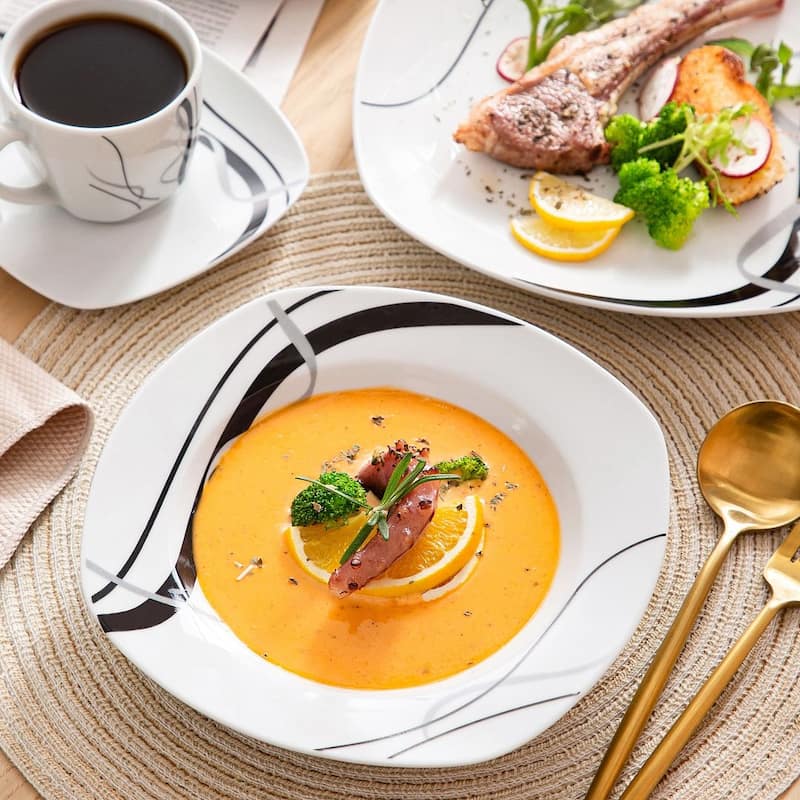 VEWEET Fiona Porcelain Dinnerware Set