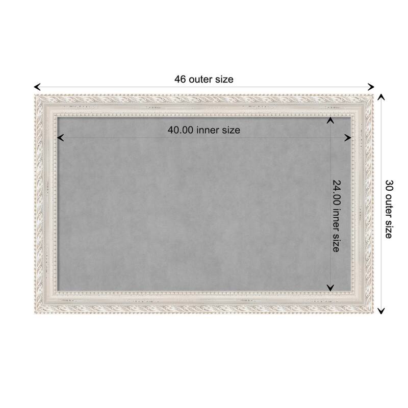 Amanti Art Opera Off White Framed Magnetic Board - Board Size 40x24
