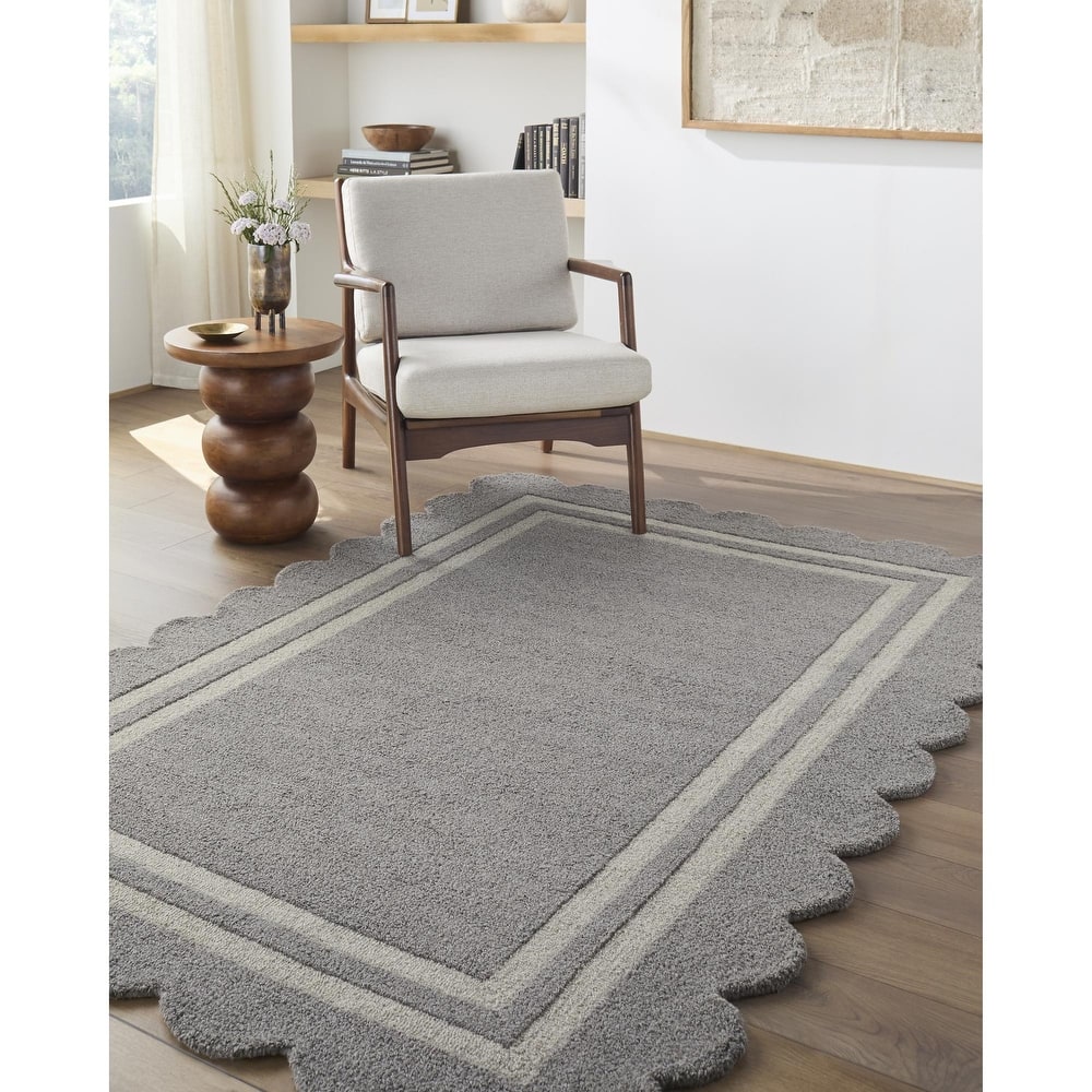 Livabliss Scalloped Modern & Contemporary Area Rug