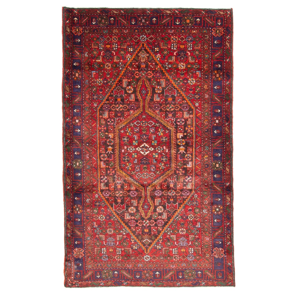 ECARPETGALLERY Hand-knotted Anadol Red Wool Rug - 4'10 x 8'0