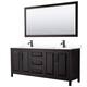 Option Dk Espresso, Black Trim, White Cultured Marble Top