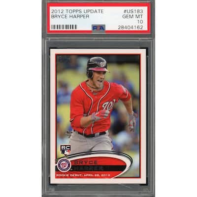 Bryce Harper 2012 Topps Update Baseball Rookie Card RC #US183 Graded PSA 10 - 8'6" x 11'6"