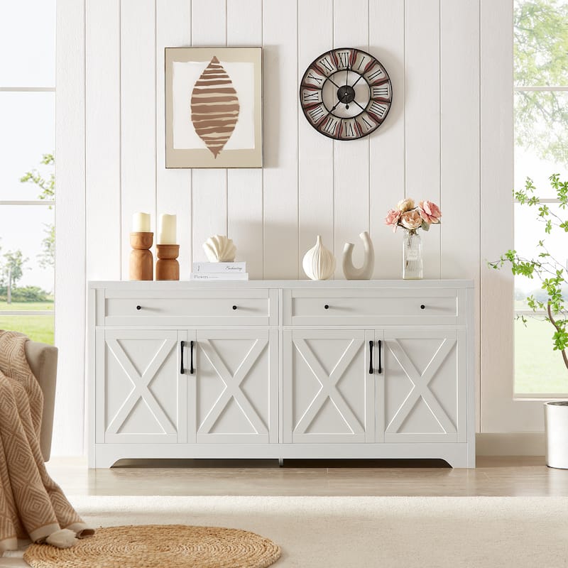 61 inch TV cabinet for living room, multifunctional combination TV cabinet, large capacity storage cabinet