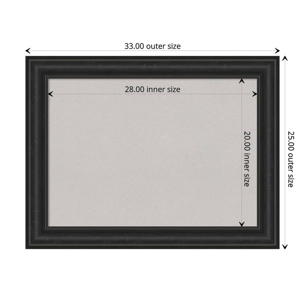 Shipwreck Black Framed Grey Corkboard Bulletin Board