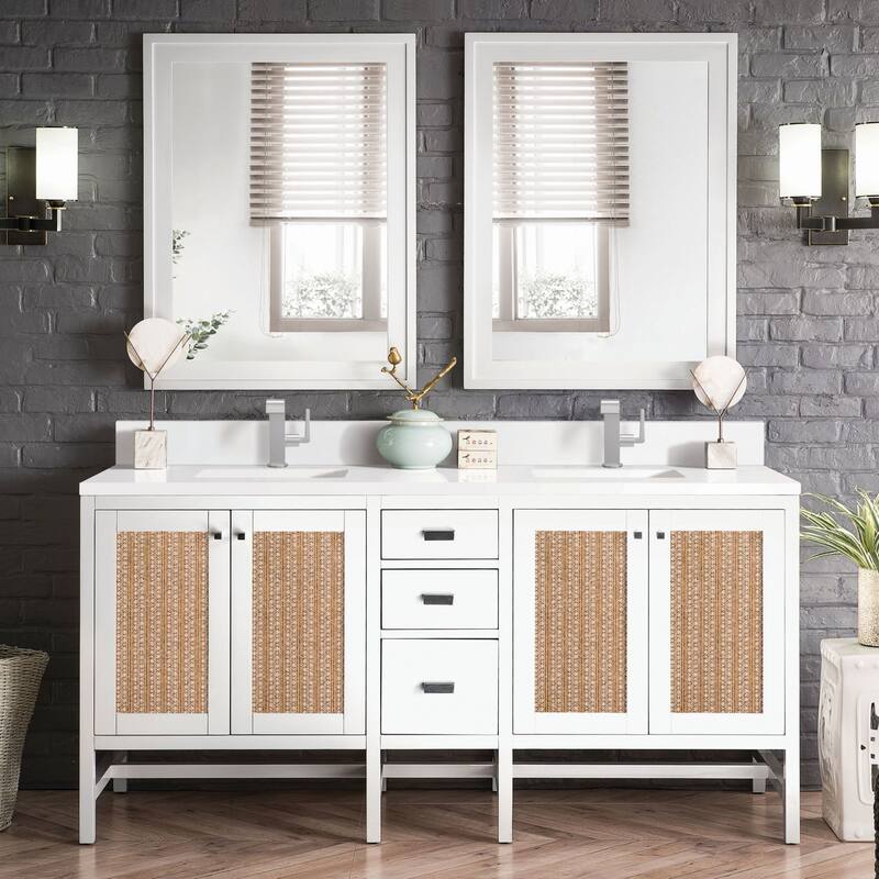 James Martin Vanities E444-V72-1WZ Addison 72" Double Basin Wood