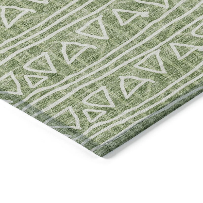 HomeRoots Geometric Transitional Rectangle Outdoor Rug