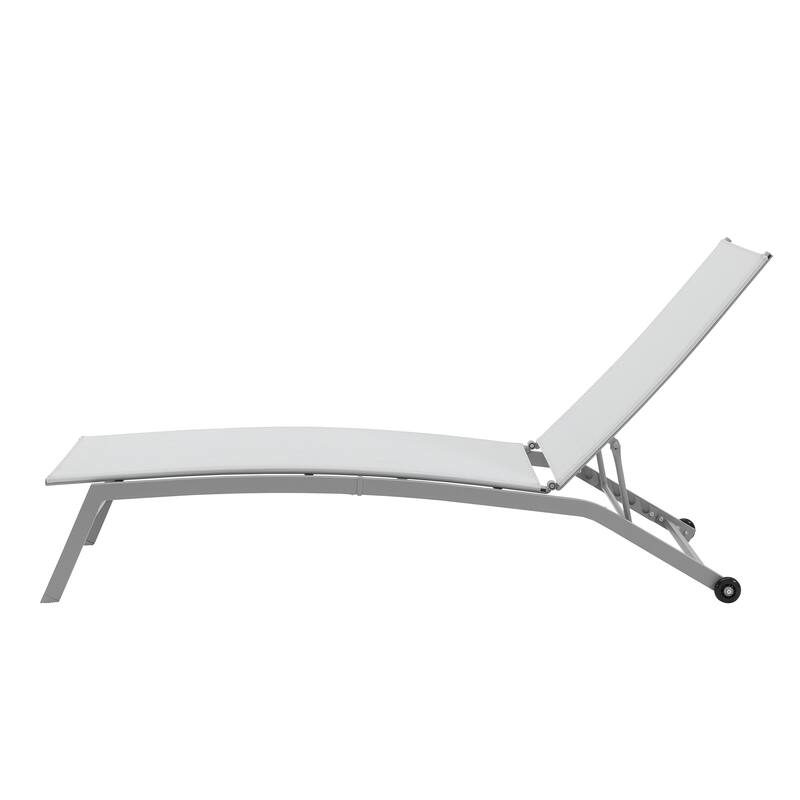 Corvus Antonio Outdoor Contemporary Sling-Fabric Adjustable Chaise Lounge