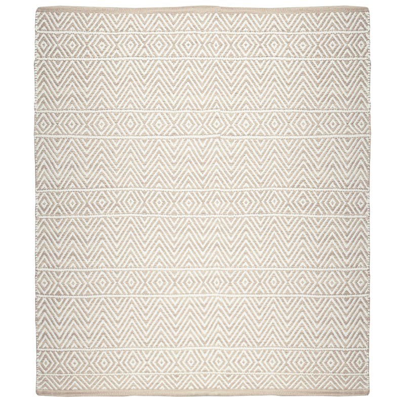 Fabstyles Herringbone Flatweave Cotton Area Rag Rug for Living Room