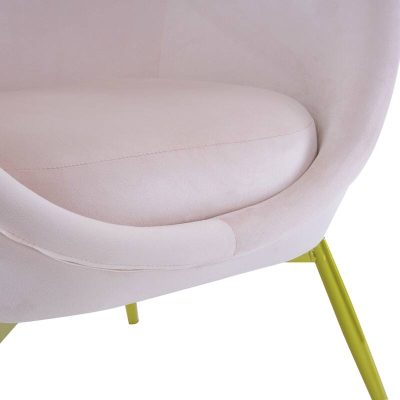 Lounge Chair for Bedroom with Gold Metal Legs
