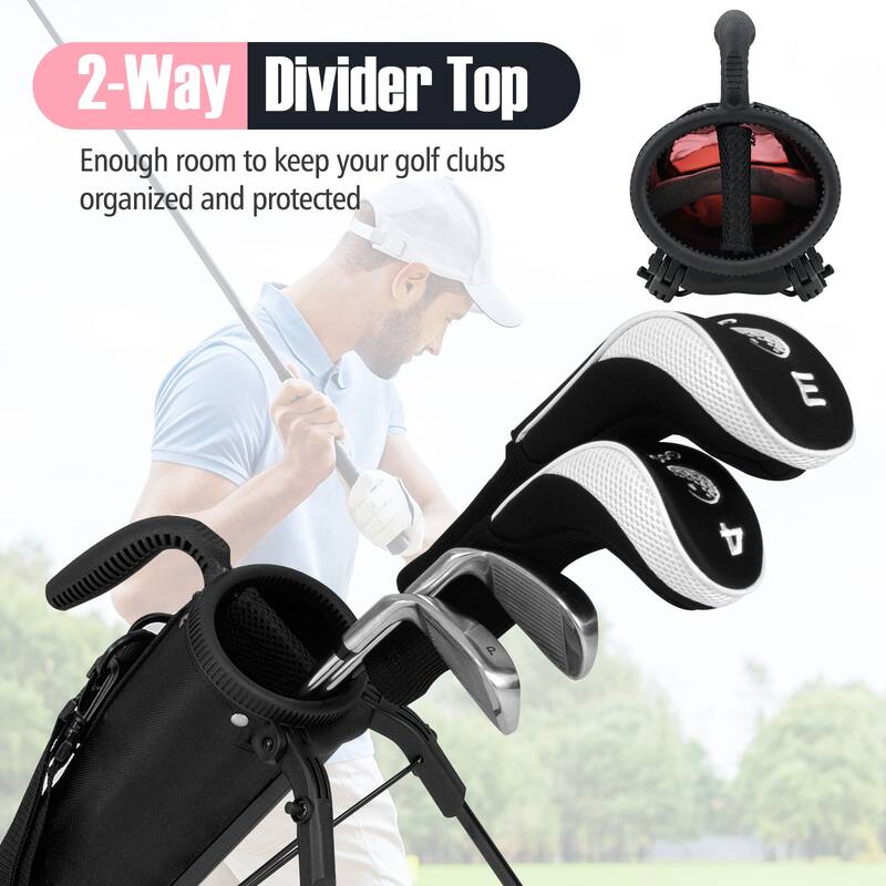 Gymax Lightweight Golf Stand Bag Par 3 & Executive Courses Carry Bag