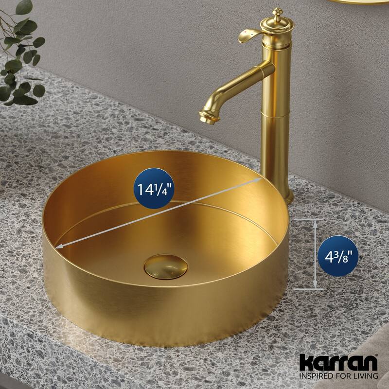 Karran Cinox Stainless Steel Round Vessel Sink