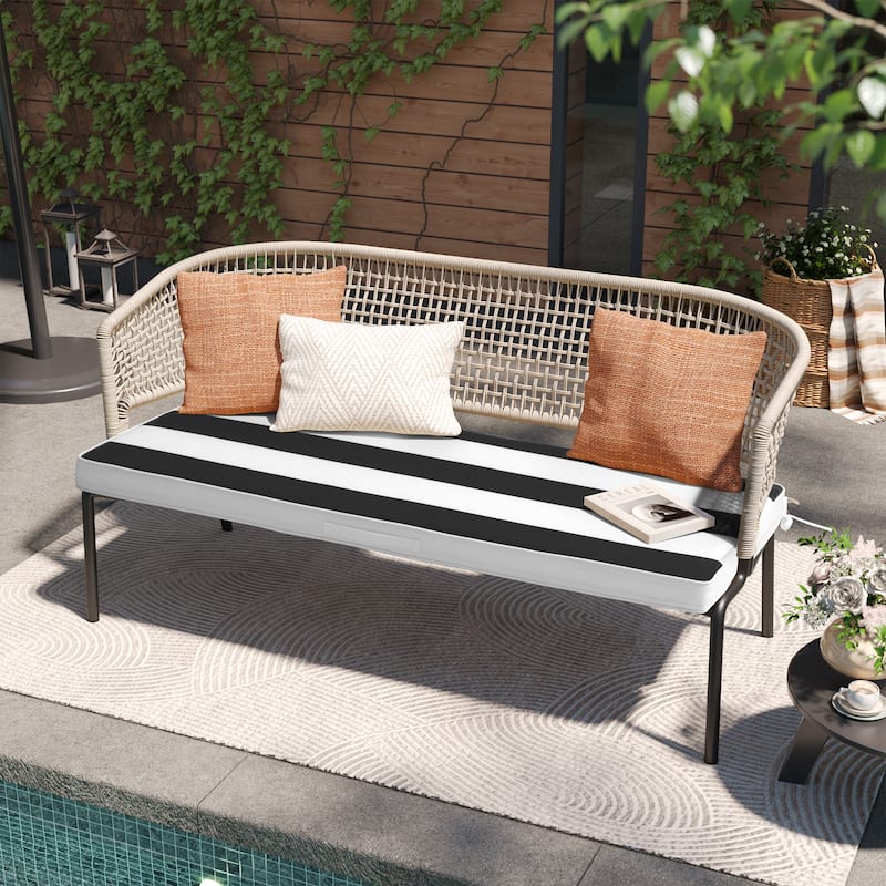 Pellebant Outdoor Settee Bench Cushion for Patio Swing Loveseat - 1PC
