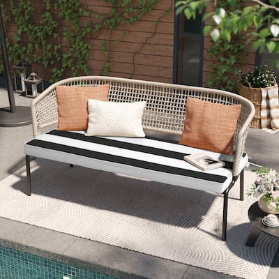 Pellebant Outdoor Settee Bench Cushion for Patio Swing Loveseat - 1PC
