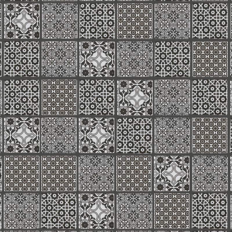 Merola Tile Classico 2" Square Black 11-3/4" x 11-3/4" Porcelain Mosaic Floor and Wall Tile