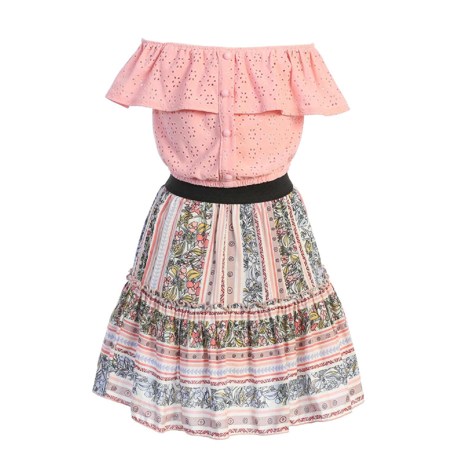 kids floral skirt