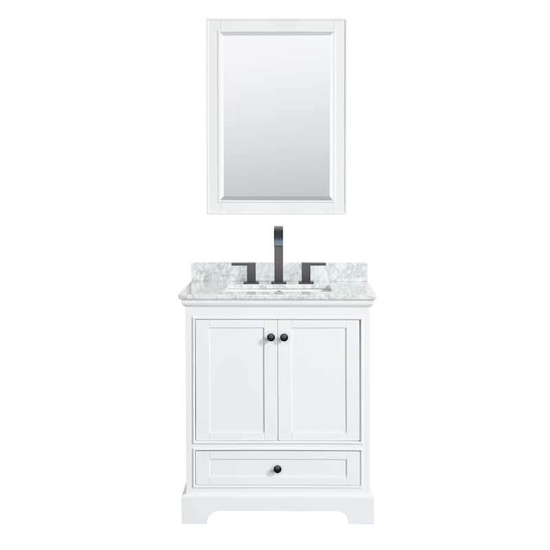 Wyndham Collection Deborah 30" Free Standing Single Vanity Set with
