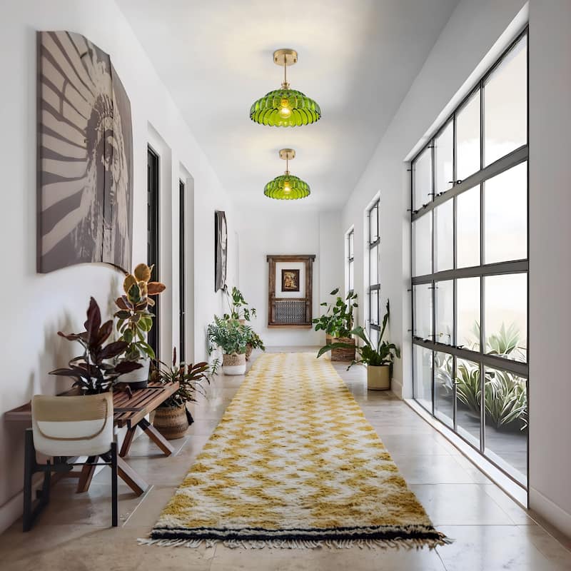 Starsky Modern 1-Light Single Novelty Glass Pendant