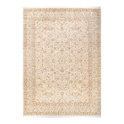 Overton Mogul, One-of-a-Kind Hand-Knotted Area Rug - Ivory, 9' 3" x 12' 5" - 9 X 12