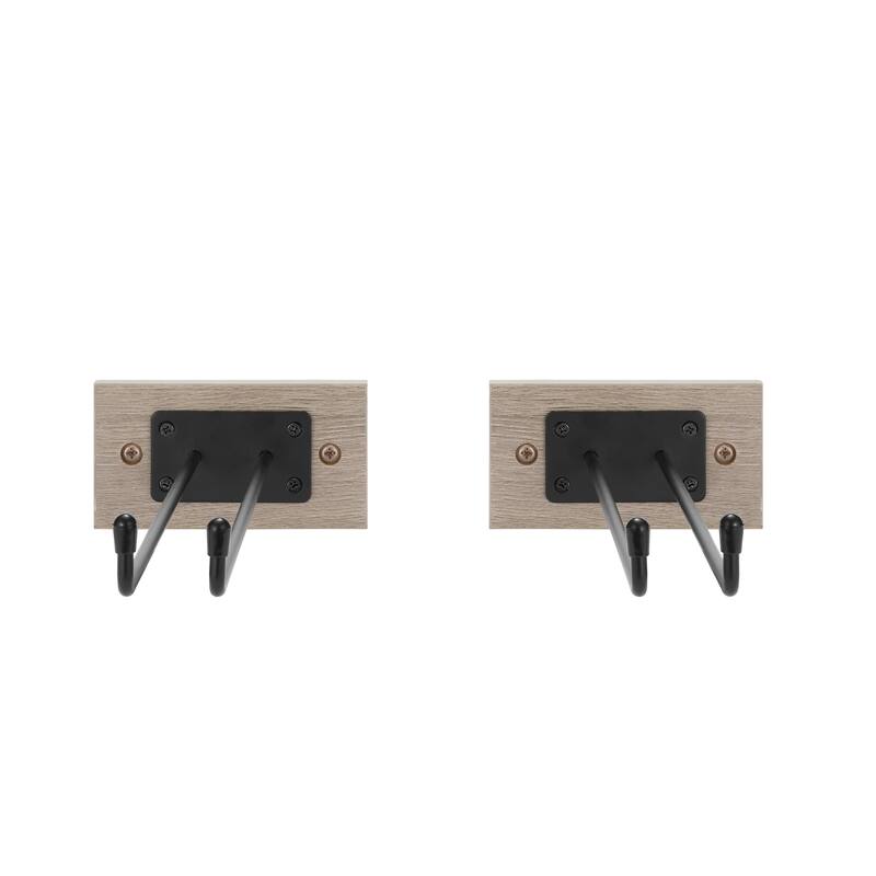 Sorbus Wall Mounted Wine Rack Wood Stemware Set Home Bar 12"L x 2.5"W - 8.25"D x 2.5"W x 12"L