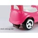preview thumbnail 6 of 4, Timate: Push & Ride Racer - Pink & Monkey - Foot-To-Floor Car Ride-On, Ages 1-2