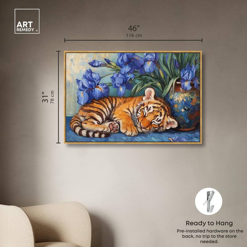 Gentle Tiger Nap Canvas by Art Remedy