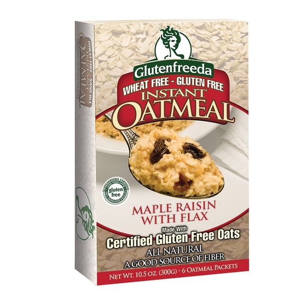 Gluten Freeda Instant Oatmeal - Maple Raisin - Case of 8 - 11.05 oz.