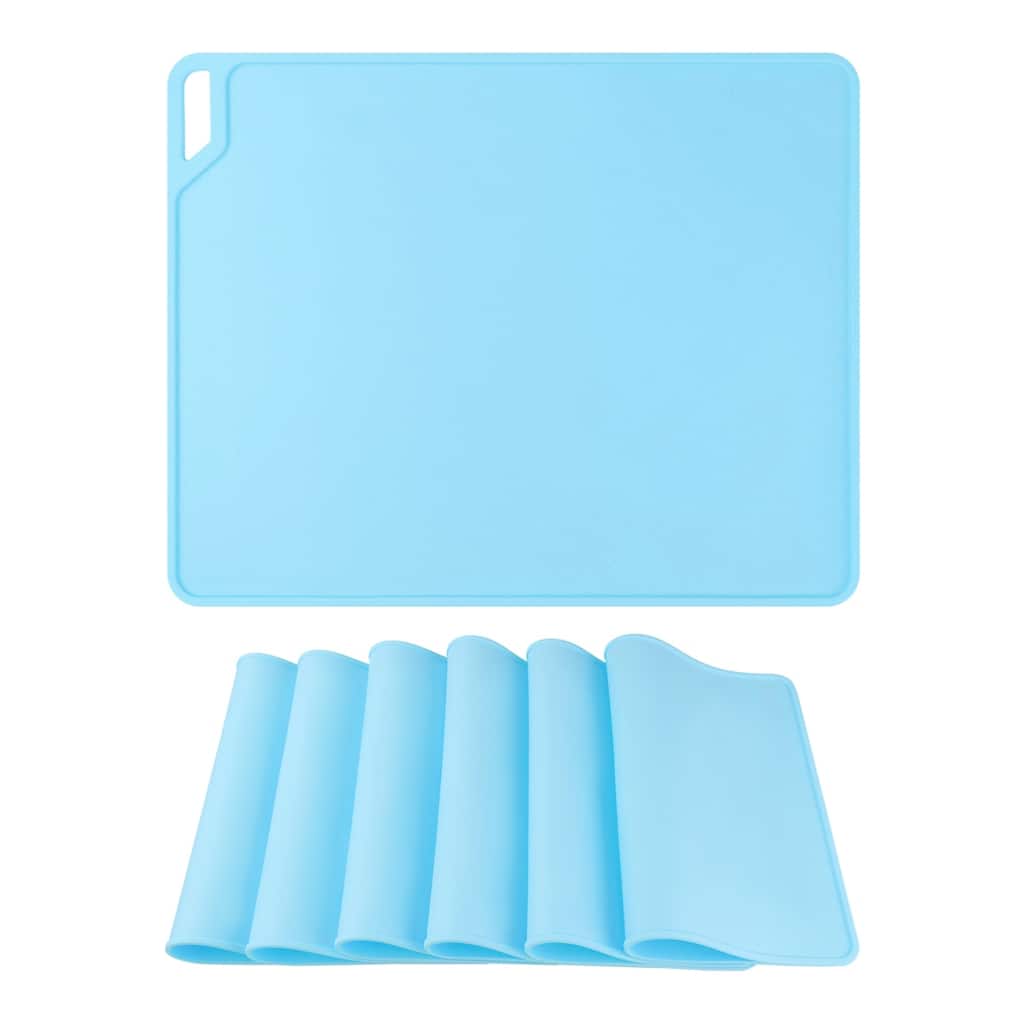 Placemat Set of 6 Silicone Placemats for Kitchen Dining Table Decor, Table Placemats Wipeable Table Mat - 15*12in