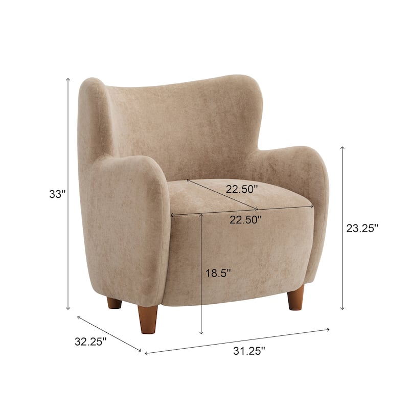 Bacho Fabric Wingback Accent Chair by Christopher Knight Home