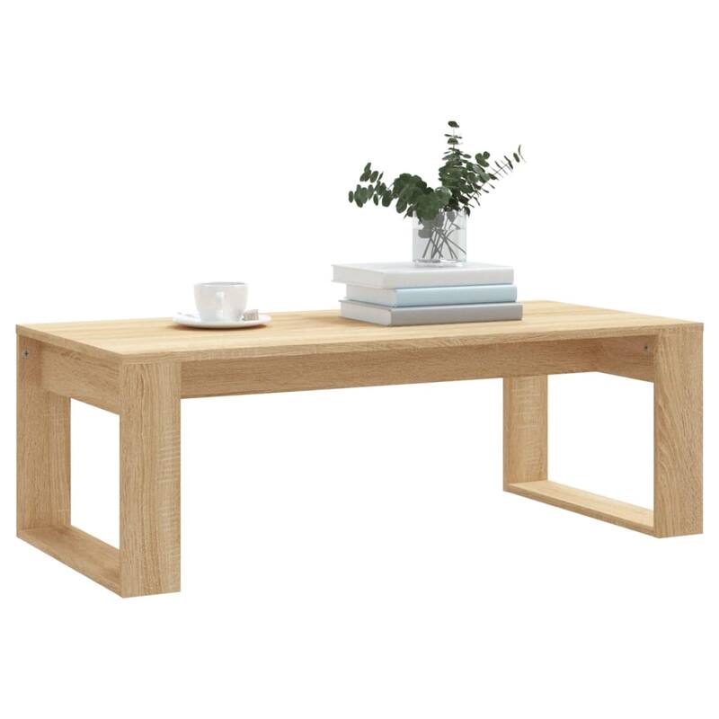 vidaXL Coffee Table Sonoma Oak Engineered Wood 40.2 x 19.7 x 13.8 in - 19.7 x 40.2 x 13.8