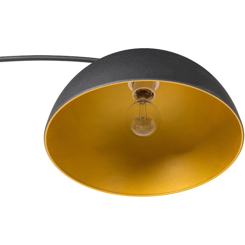 Edmonde Arched Black Modern Floor Lamp - 68"H x 46"W x 12"D
