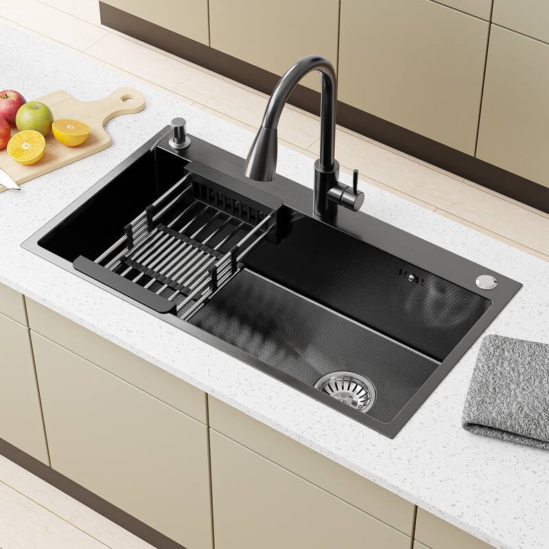 Drop-in/Undermount Single Bowl Stainless Steel Kitchen Sink