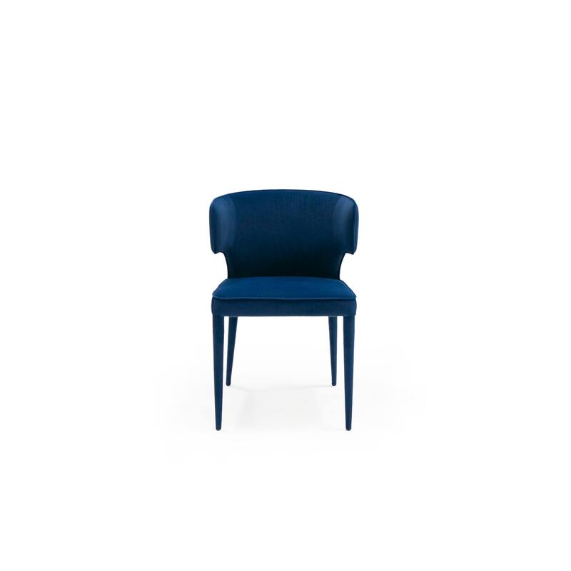 Modrest Lucero Modern Blue Velvet Dining Armchair