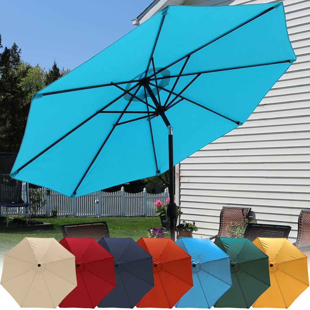 Shop Sunnydaze Aluminum 9 Foot Patio Umbrella With Tilt Crank