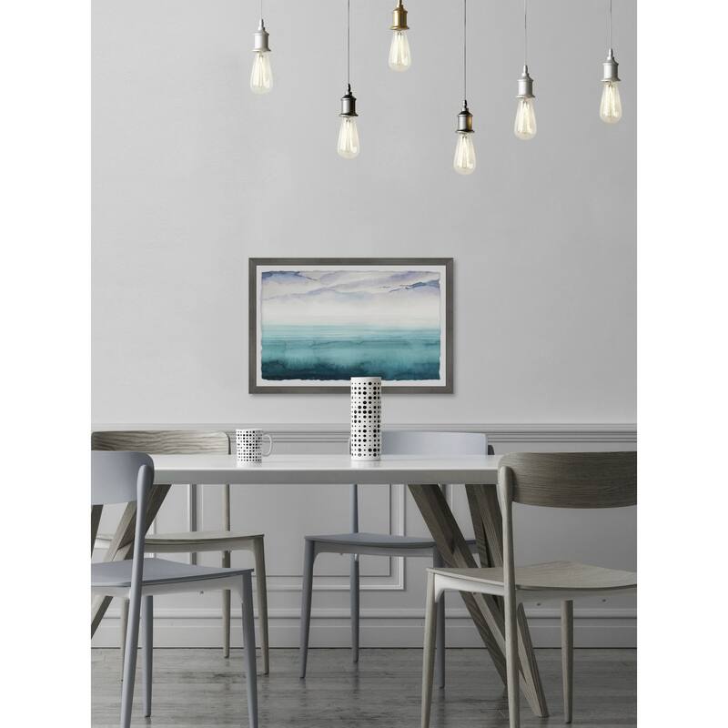 Dusk on the Bay V Framed Wall Art, Elegant Home Touch - Sophisticated Artwork for Refined Décor