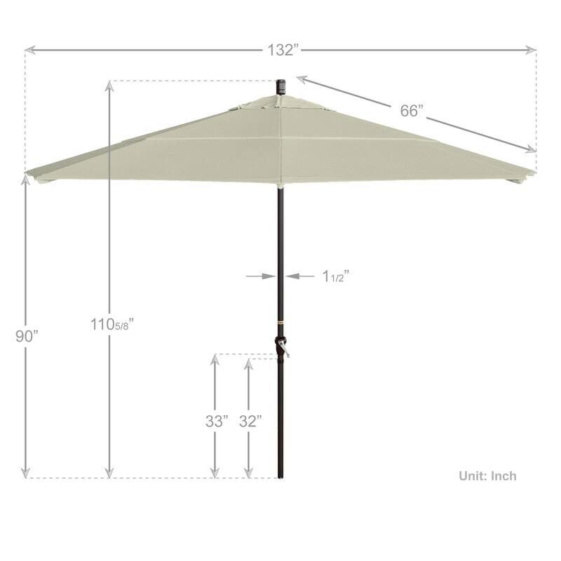 North Bend 11-foot Crank Open Bronze Umbrella by Havenside Home