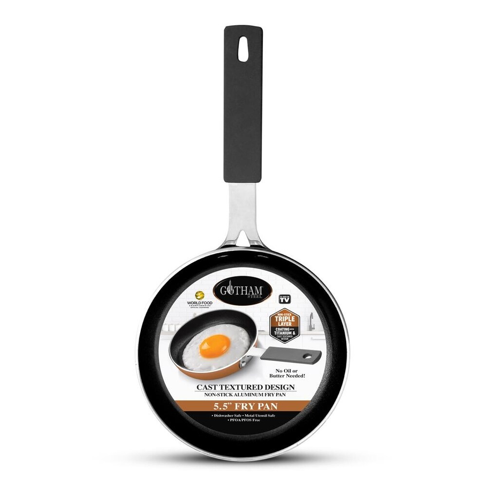 Food Boutique Copper Nonstick Ceramic Frying Pan with Lid – 8-inch 