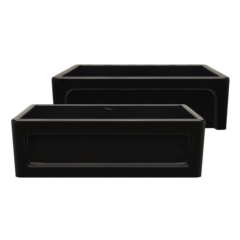 Whitehaus Shakerhaus 33" Dual-Apron Reversible Farmhouse Single Basin - Black