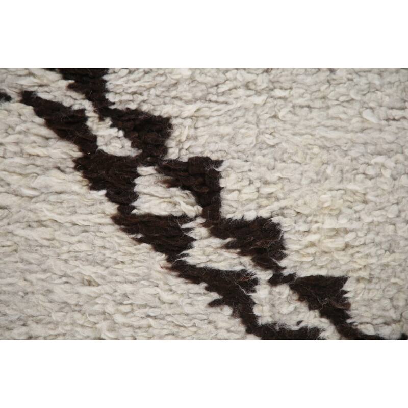 Ivory Anatolian Turkish Runner Rug Handmade Wool Carpet - 3'3"x 11'1"