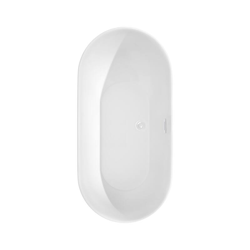 Wyndham Collection Melissa 60" Free Standing Acrylic Soaking Tub with