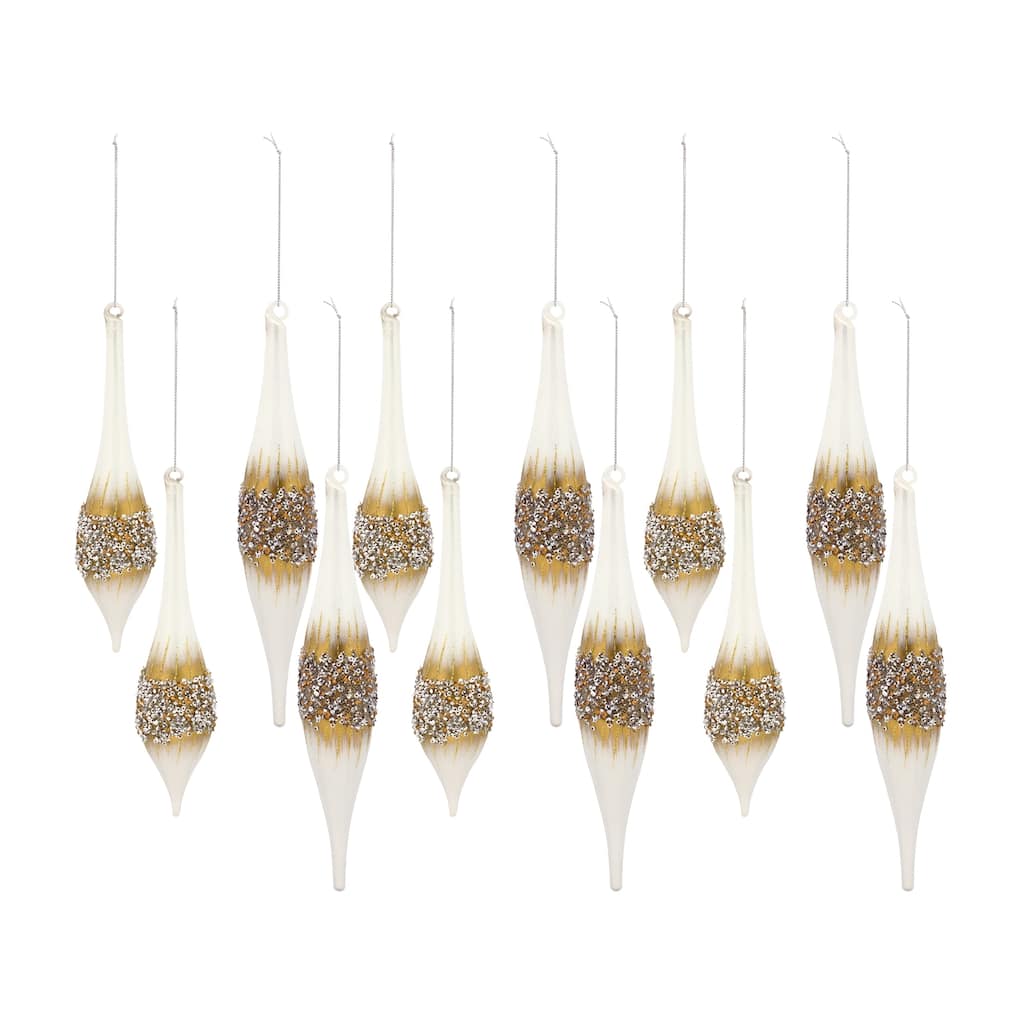 Glass Drop Ornament (Set of 12)
