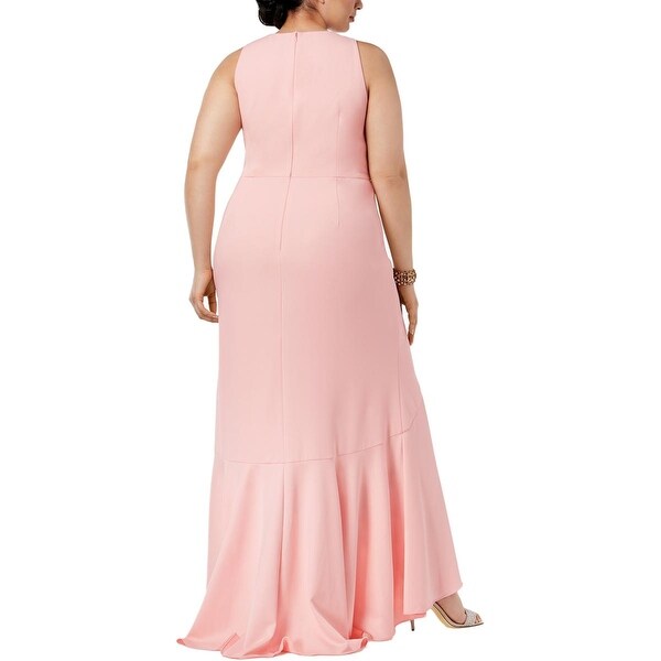 adrianna papell cascade ruffle evening dress
