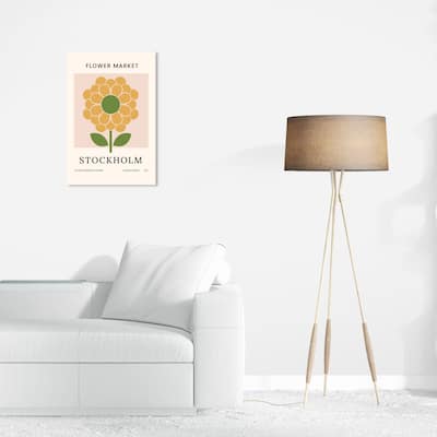 Wynwood Studio Canvas Floral and Botanical Flower Market Stockholm Green and Modern & Contemporary Wall Art Canvas Print