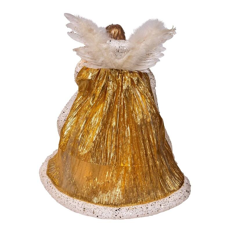 Kurt Adler 16-Inch UL 10-Light Celestial Angel Tree Topper