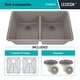 preview thumbnail 6 of 5, Lexicon Granite 32 Inch 50/50 Double Bowl Undermount Kitchen Sink Kit