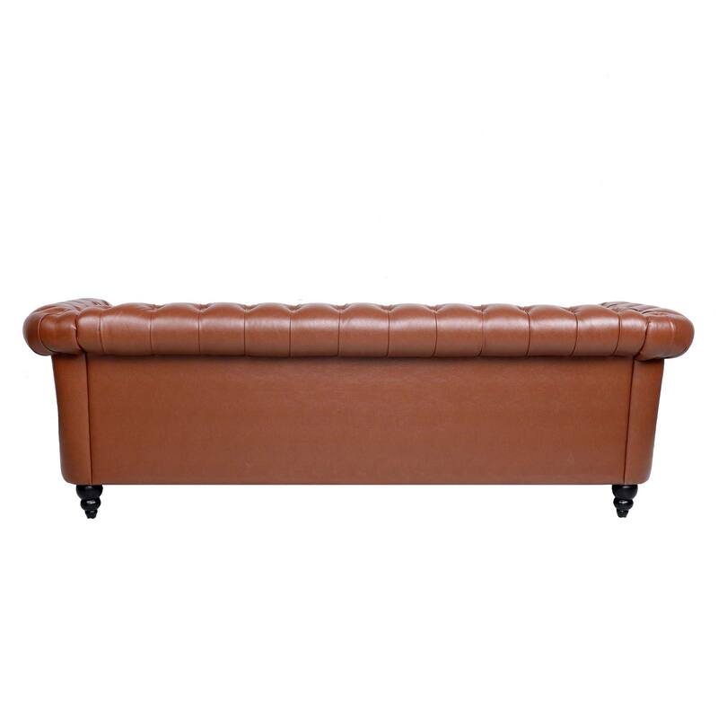 Comfortable 3-Seater Sofa with Fashion Striped Seat Cushion