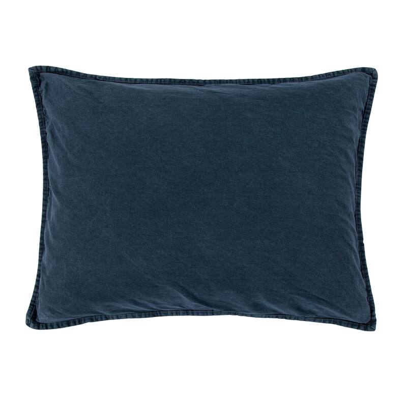 HiEnd Accents Stonewashed Cotton Canvas Vintage Chic Pillow Sham, 1PC